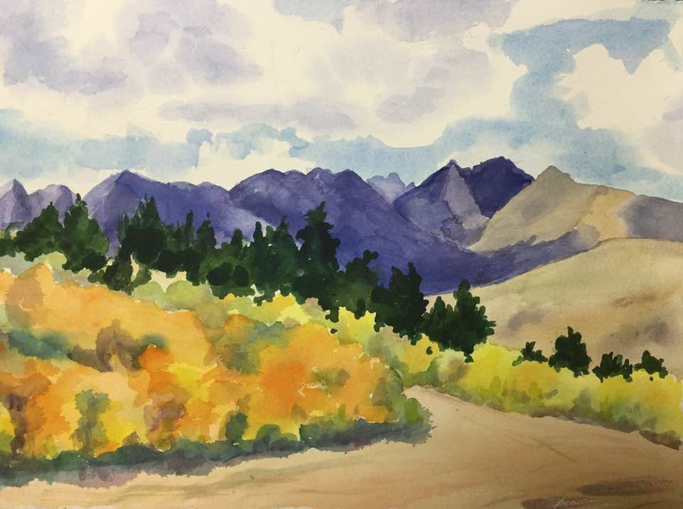 View from Ophir Pass — Watercolor by Janette Dickerson